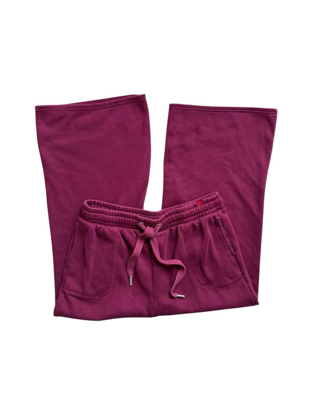 Savage x Fenty Burgundy Wide Leg Sweatpants Size Large